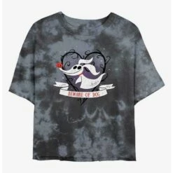 Hot Sale ⌛  Disney The Nightmare Before ❄ Christmas Beware of  Dog Zero Tie-Dye  Girls Crop T-Shirt 🌟