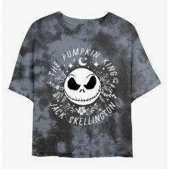Best reviews of 😍 Disney The Nightmare Before Christmas Jack Skellington Pumpkin King Face Tie-Dye Girls Crop T-Shirt ⭐