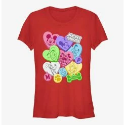 Outlet 🛒  Disney Mickey Mouse  Candy Hearts 🤩  Girls T-Shirt ⌛
