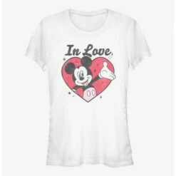 Best Pirce 🛒  Disney Mickey Mouse Mickey In Love  Girls T-Shirt 🔔