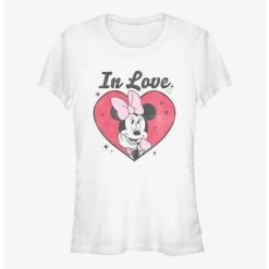 Best Pirce 👏  Disney Minnie Mouse Minnie In Love 🧨  Girls T-Shirt ✔️