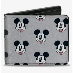 Cheapest 🛒 Disney Mickey Mouse Smiling Face Monogram Bifold Wallet 👏