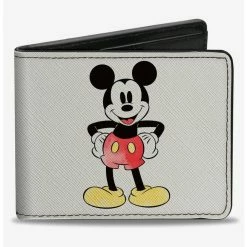 Promo 👍 Disney Mickey Mouse Standing Pose And Script Bifold Wallet ⌛