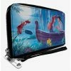 Deals ⭐ Disney The Little Mermaid Ariel And Eric Kiss The Girl Scene Zip Around Wallet 😉