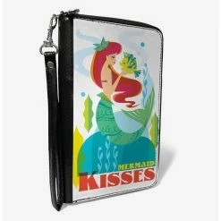 Coupon ⌛ Disney The Little Mermaid Ariel And Flounder Mermaid Kisses Pose Zip Around Wallet ✔️