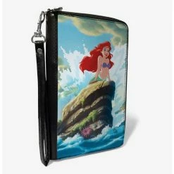 Best Sale 😉 Disney The Little Mermaid Ariel Splash Rock Pose Zip Around Wallet 🔔