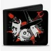 Outlet ⌛ The Nightmare Before Christmas Lock Shock And Barrel Faces Bifold Wallet 😍