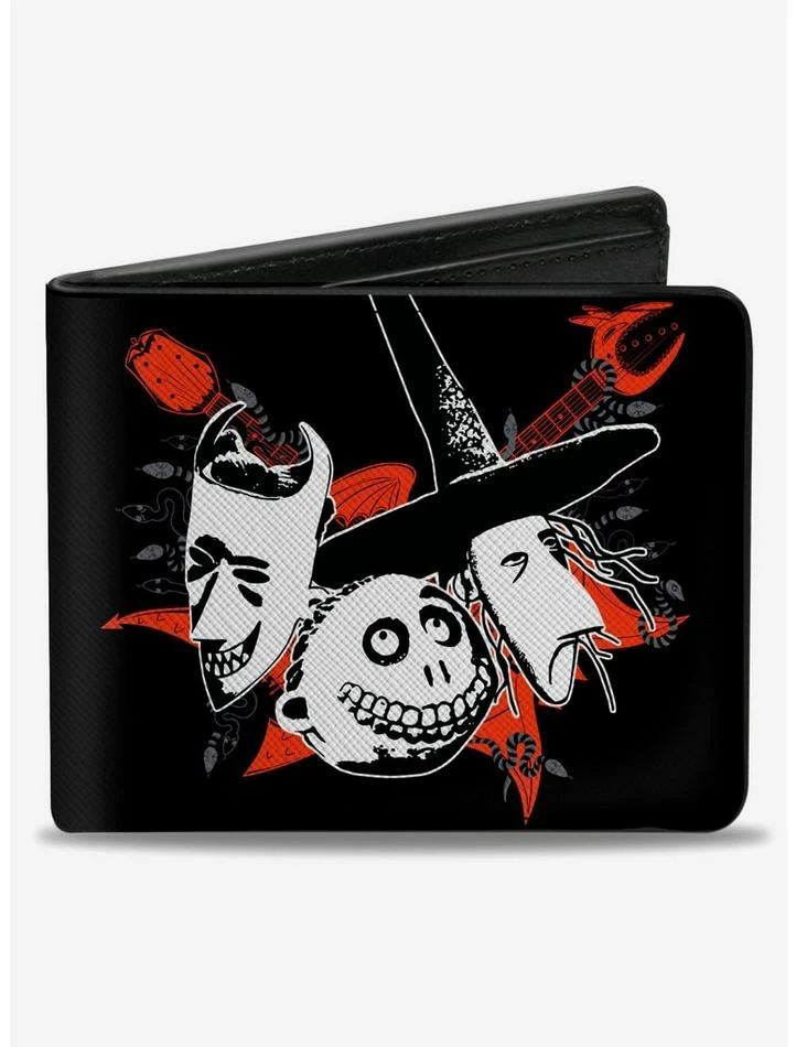 Outlet ⌛ The Nightmare Before Christmas Lock Shock And Barrel Faces Bifold Wallet 😍 1 Outlet ⌛ The Nightmare Before Christmas Lock Shock And Barrel Faces Bifold Wallet 😍