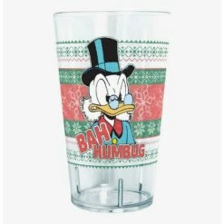 New 🛒 Disney DuckTales Bah Humbug Scrooge Ugly Christmas Tritan Cup 🔥