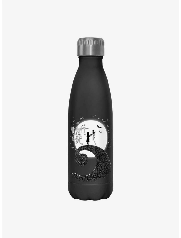 Discount 🧨 Disney The Nightmare Before Christmas Jack and Sally Meant To Be Water Bottle ❤️ 1 Discount 🧨 Disney The Nightmare Before Christmas Jack and Sally Meant To Be Water Bottle ❤️